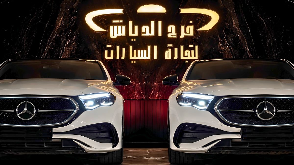 Two white Mercedes E200 vehicles featured in an automotive content and Meta Ads campaign